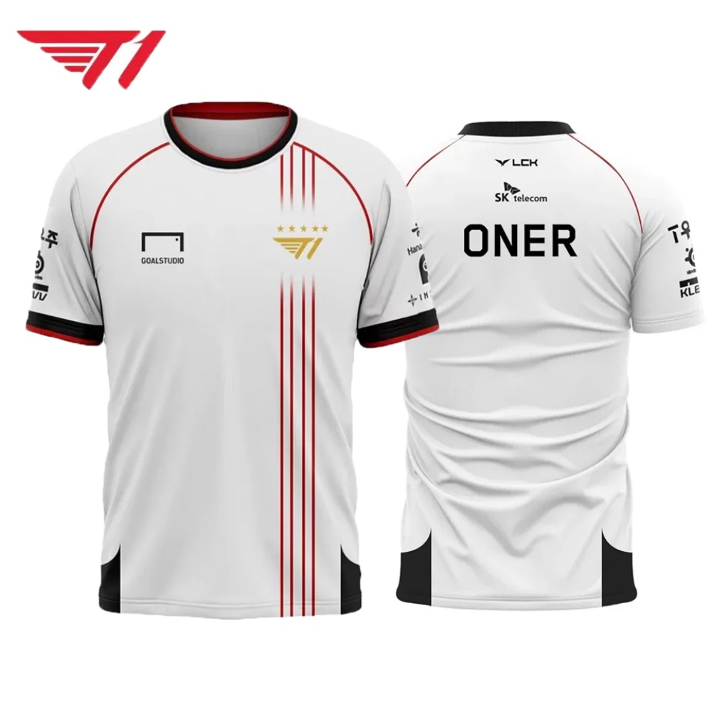 Esports Gaming Logos - T1 Esports Jersey – White &