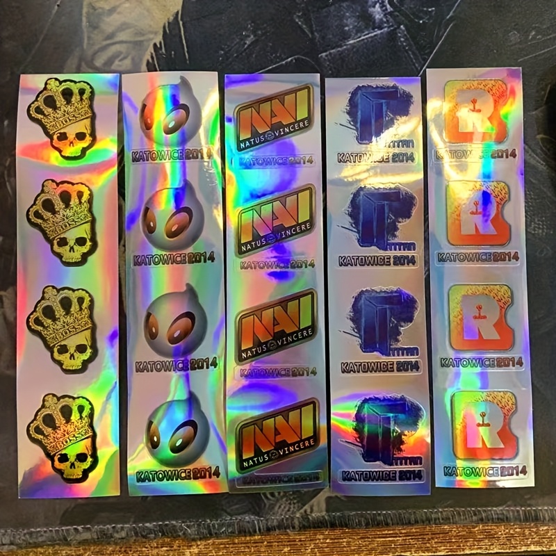 Holographic Gaming Sticker Set - Esports Gaming Logos 评论和价格