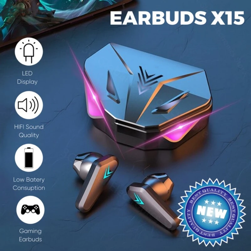 1PCS X15 TWS x15 pro wireless  - Esports Gaming Video 评论和价格
