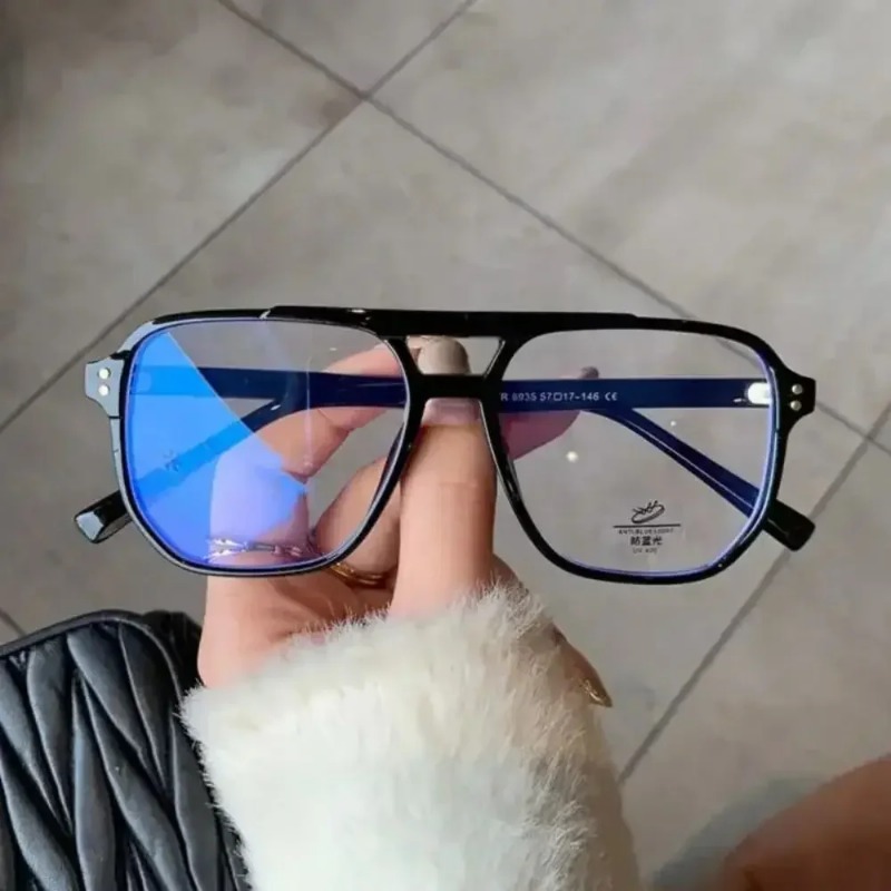 Fashion Clear Lens Anti-blue L - Gaming Glasses Blue 评论和价格