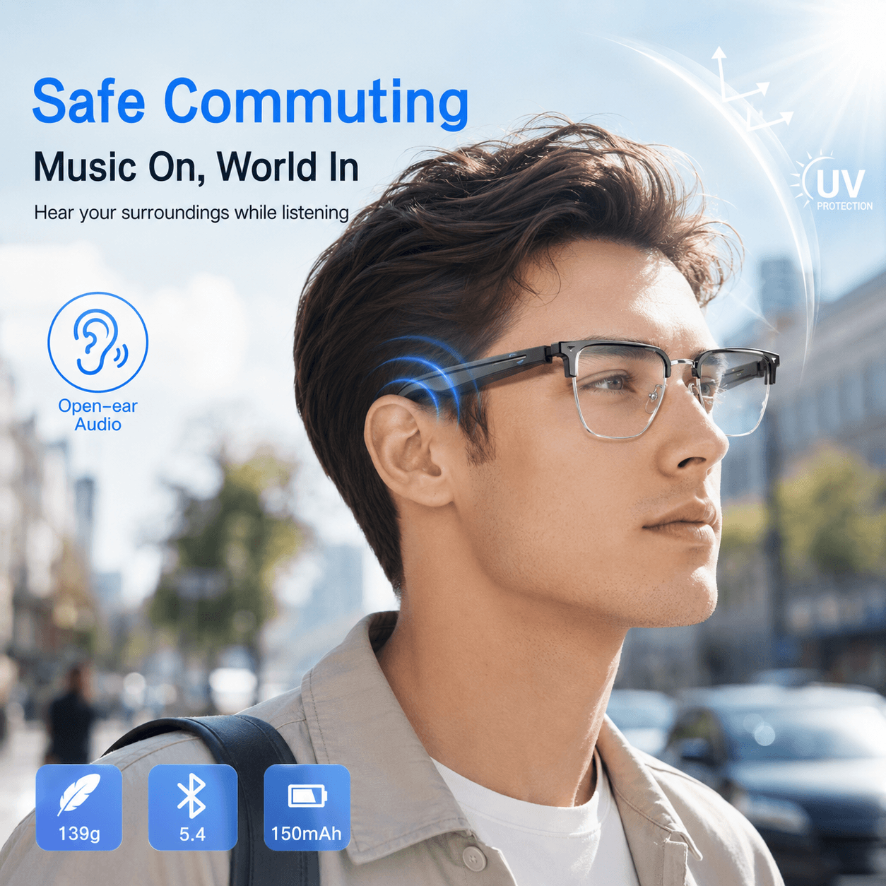 AIMB V2 Smart Bluetooth Glasse - Gaming Glasses Blue 评论和价格