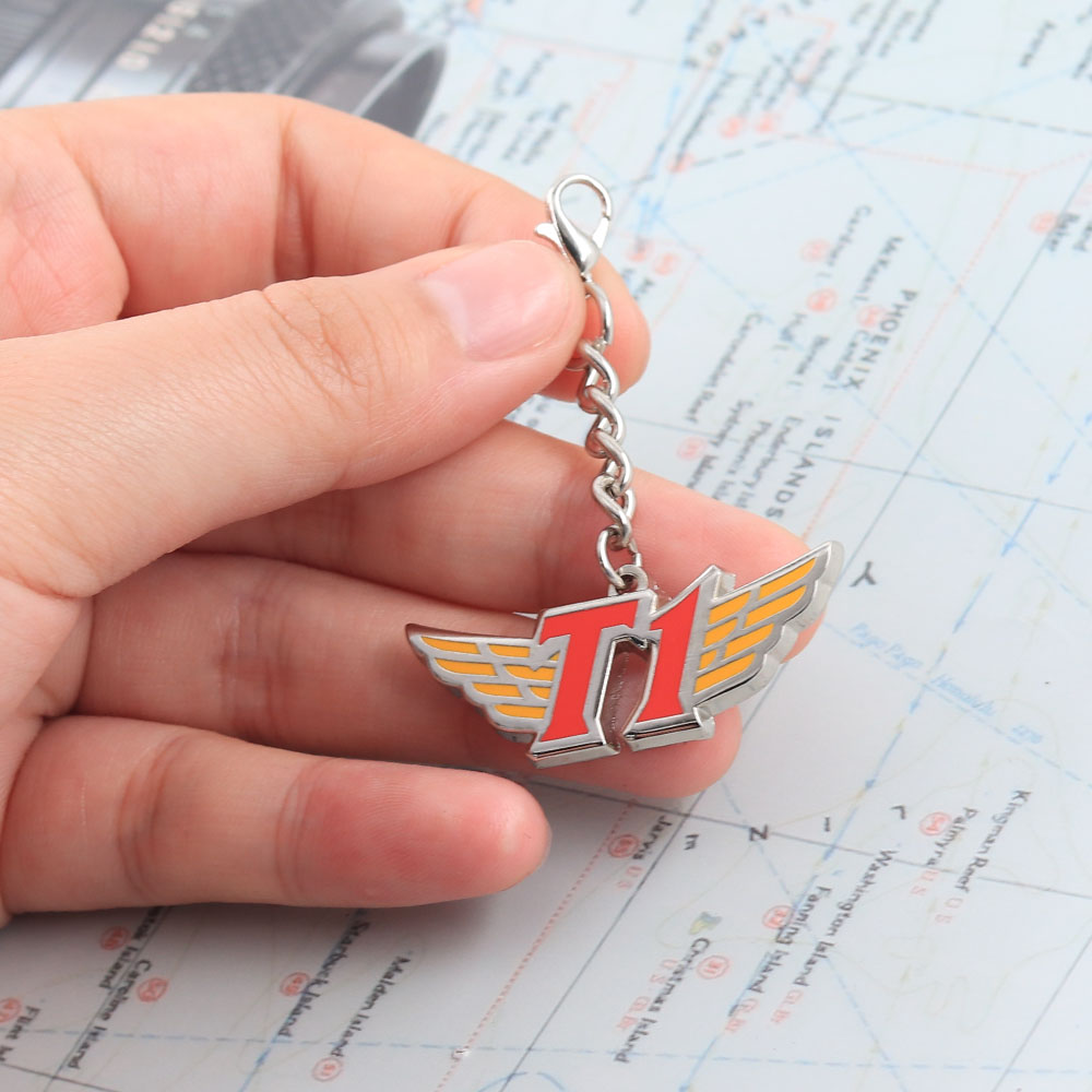 T1 Team Logo Metal Keychain En - Esports Gaming Logos 评论和价格