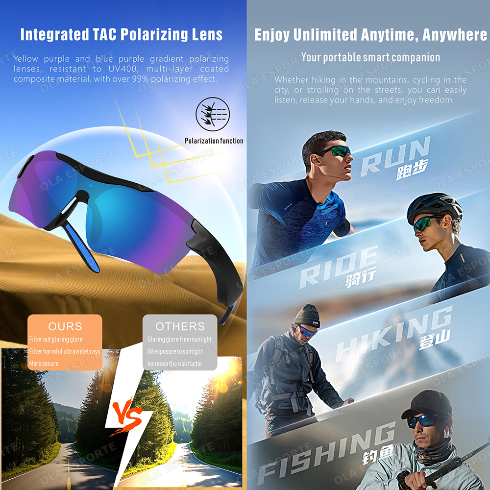 Smart Cycling Glasses Men Blue - Esports Gaming Remote 评论和价格