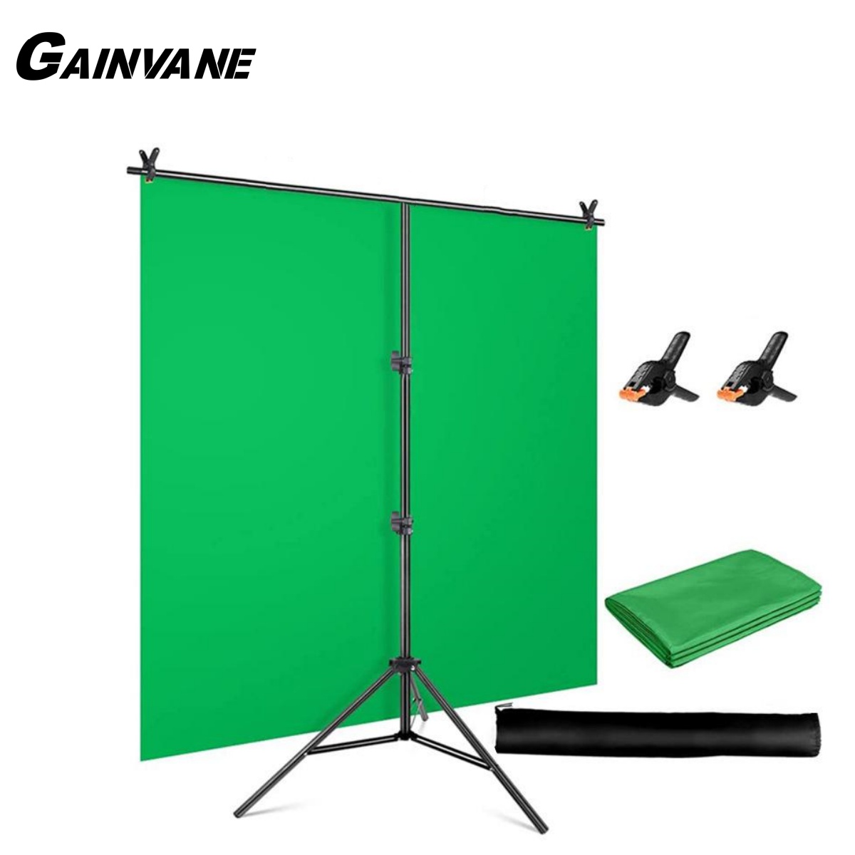 T-Shape Backdrop Stand Kit wit - Green Screen Collapsible 评论和价格