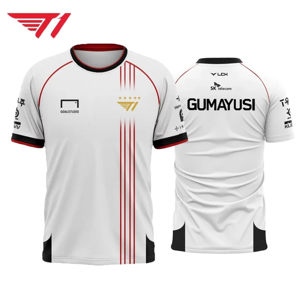 T1 Esports Jersey – White & Re - Esports Gaming Logos 评论和价格