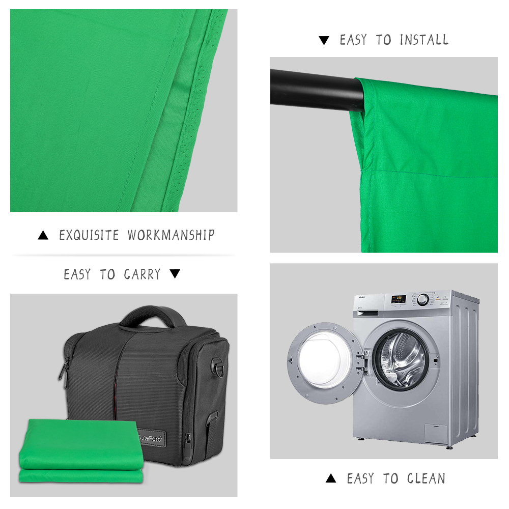 2X3 /3X4 3X6M Photography Musl - Green Screen Collapsible 评论和价格