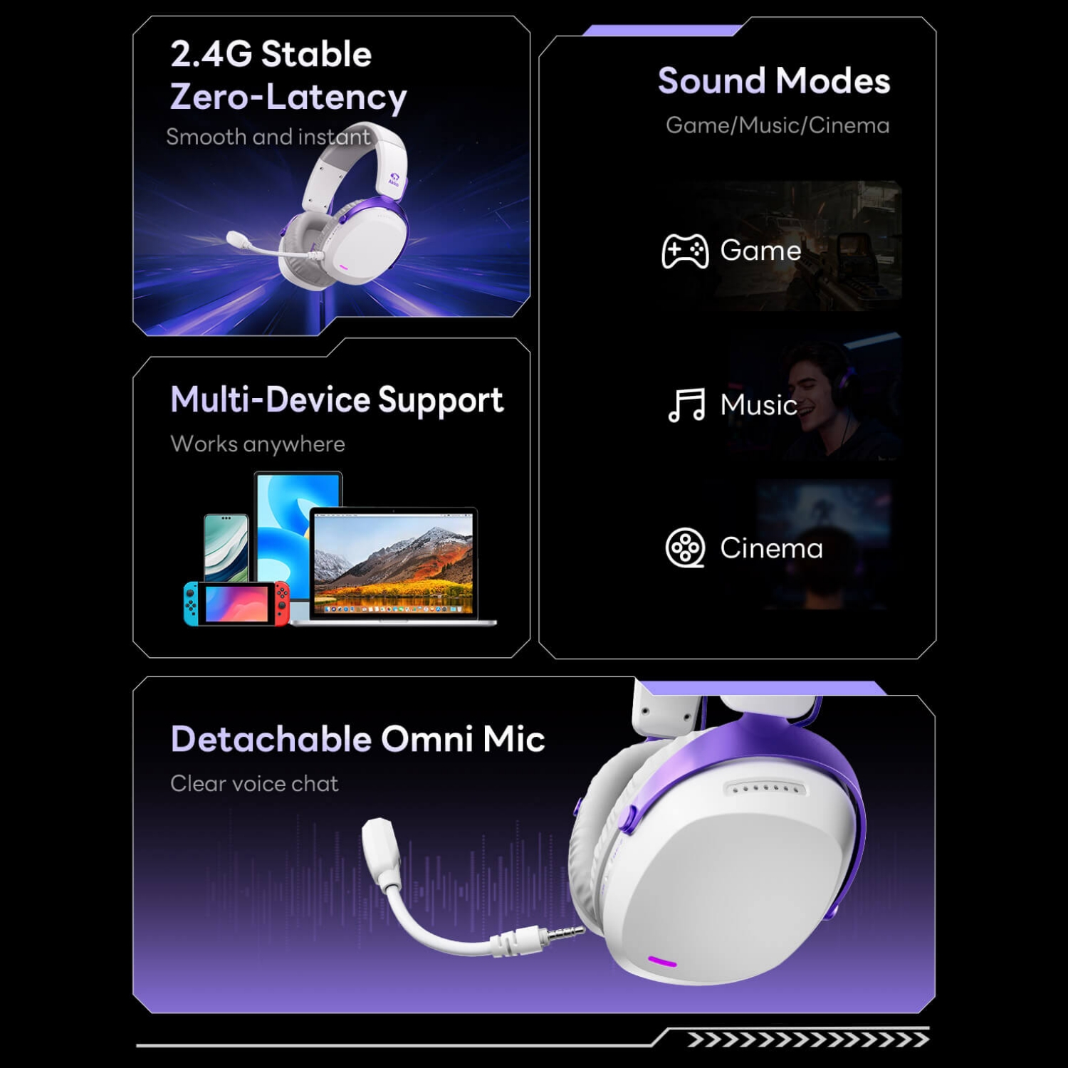 Akko GH300 Headset 7.1 Virtual - Esports Gaming Bar 评论和价格