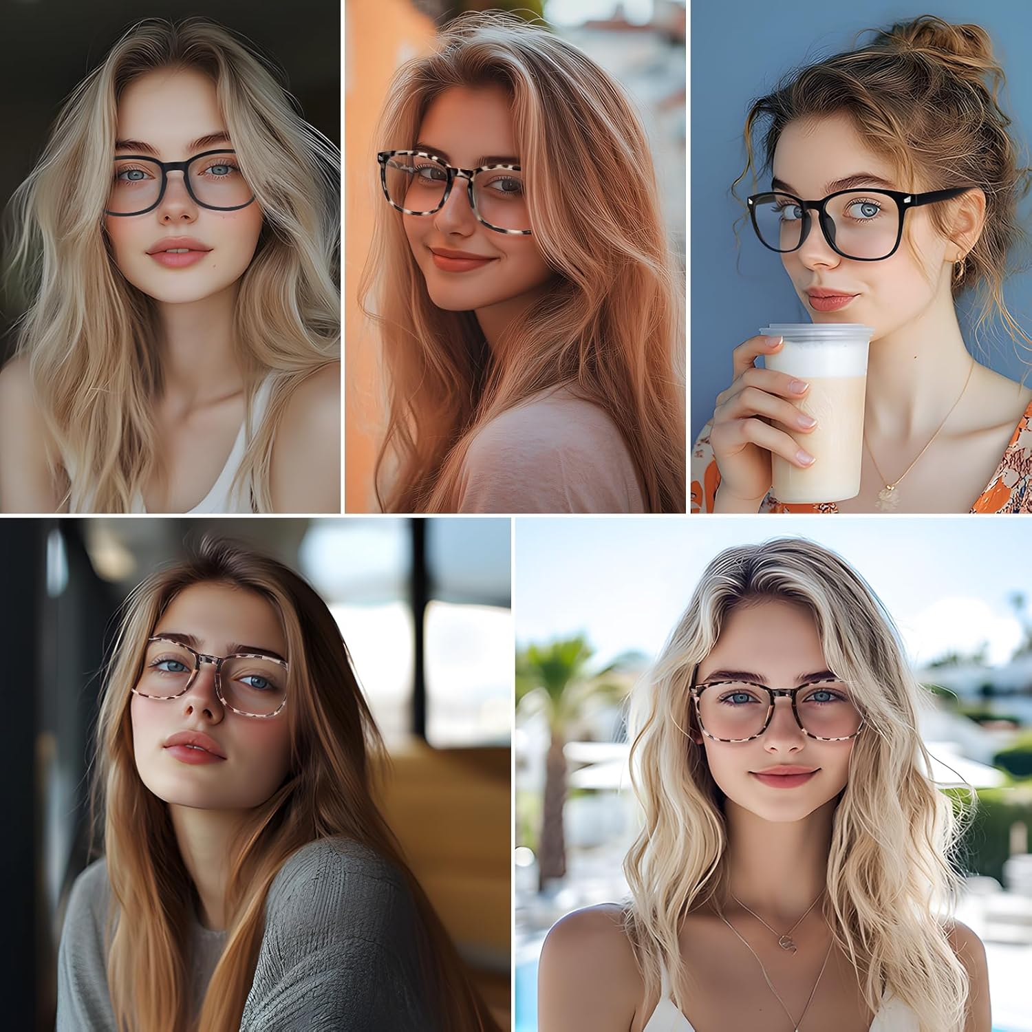 5-Pack Blue Light Blocking Gla - Gaming Glasses Blue 评论和价格
