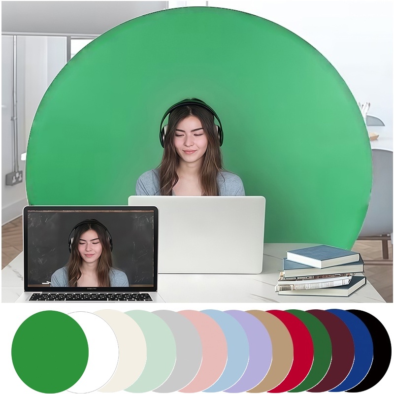 Solid Color Round Backdrop Cov - Green Screen Collapsible 评论和价格
