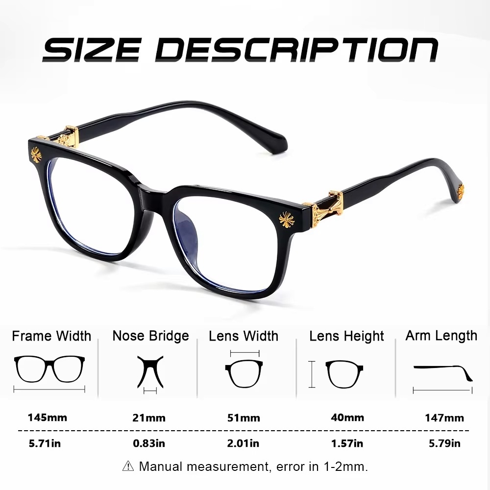 Classic 2Pcs Square Anti Blue  - Gaming Glasses Blue 评论和价格